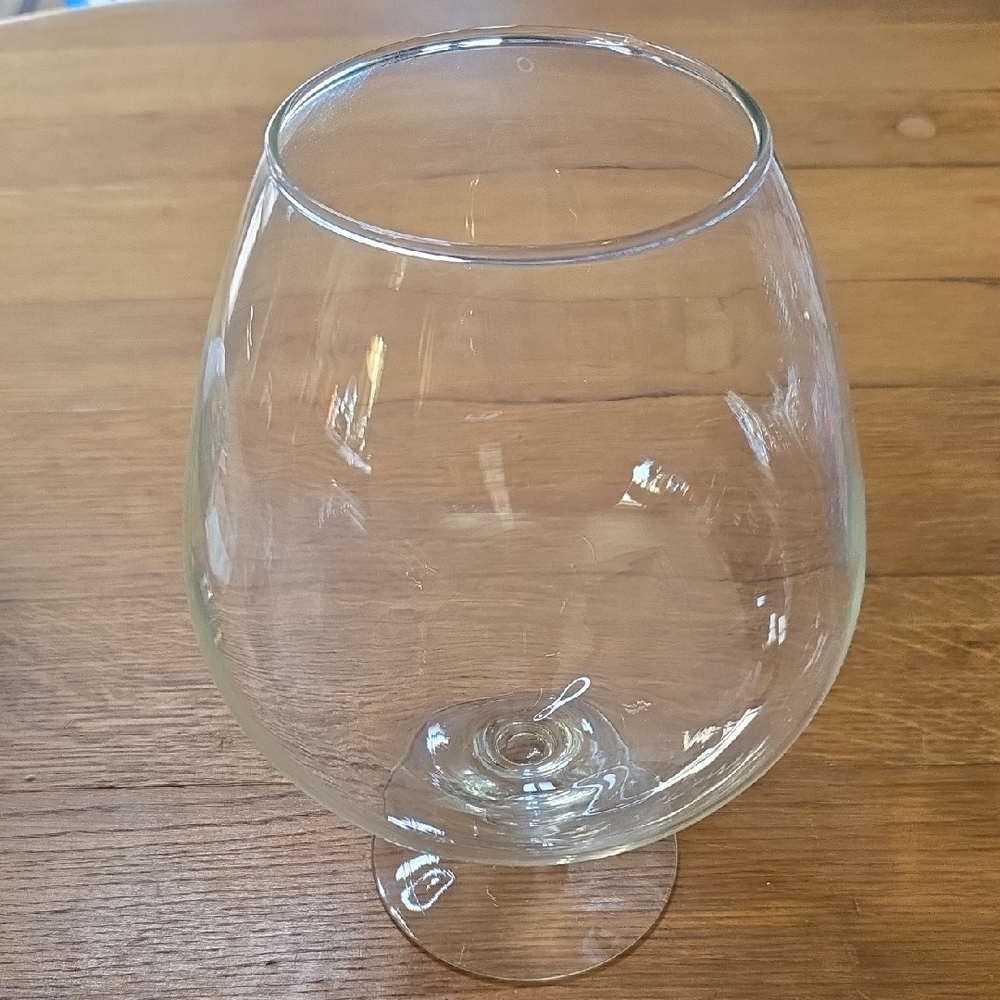 Vintage 9in. Clear Glass Brandy Snifter